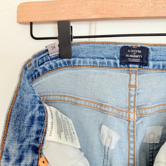 Citizens Of Humanity Rocket Crop High Rise Skinny with Embroidery Stripe Size 24 - Picture 13 of 14